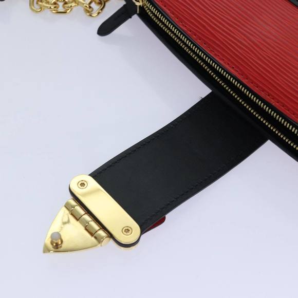 LOUIS VUITTON Epi Trunk Clutch Shoulder Bag Red Black M51697 LV Auth ar12517A - Picture 10 of 16